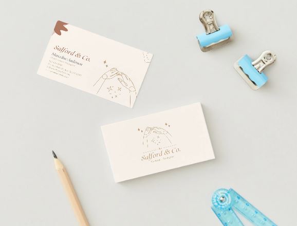 Therapist Business Card Template – Calm & Minimal Design