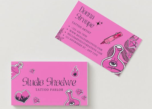 Modern Tattoo Artist Business Card – Canva Editable Template