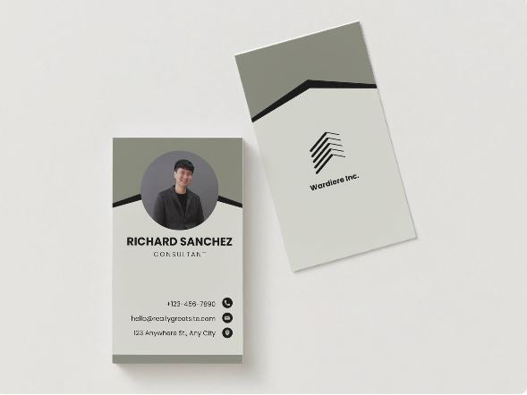 📊 Strategy Consultant Business Card Template – Minimalist Canva Design (Digital Download)