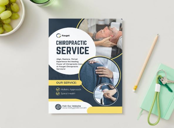 Modern Chiropractor Business Card Template – Clean & Customizable Design for Wellness Professionals